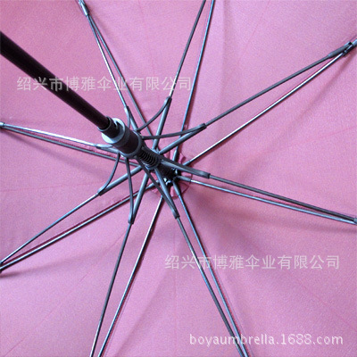 【工厂直销可定制 碰击布包边橡胶弯柄高档全纤维骨广告礼品伞】价格,厂家,图片,雨衣,绍兴市博雅伞业-